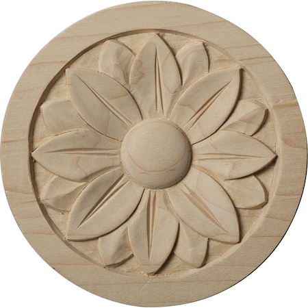 Ekena Millwork 4 1/4"W x 4 1/4"H x 5/8"P Bedford Round Rosette, Alder ROS04X04BEAL